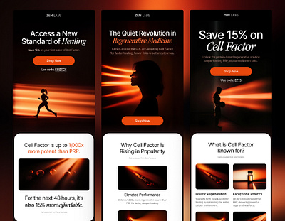 Regenerative Health - Email Campaign campaign cell email fitness futuristic glp health healthy marketing minimal peptides regenerative science wellness