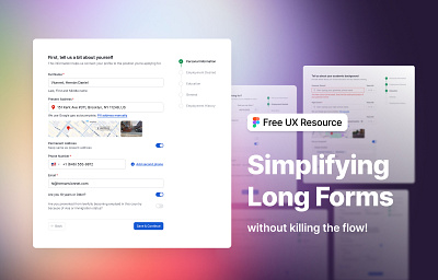 Simplifying long forms without killing the flow b2bux formdesign interactiondesign productdesign saasdesign uidesign userexperience uxcasestudy uxdesign uxpatterns webappdesign