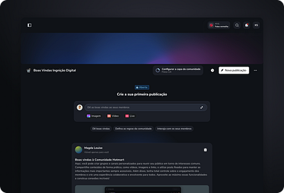 ⚡️ Empty state - Forum answer avatar community dark mode darkmode forum gradient imagery post talk thread