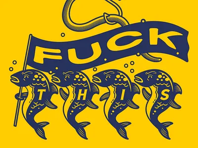 Too good to be true… branding design doodle drawing fish fishing graphic design illustration logo quote saying typography vector