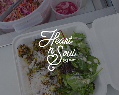 Heart-n-Soul Community Cafe branding design graphic design illustration logo typography vector