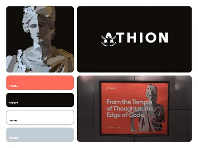 Athion Direction 2 art bento bird branding branding and identity design digital painting dribbble graphic design greek identity illustration logo logo design modern owl painting tech visual identity