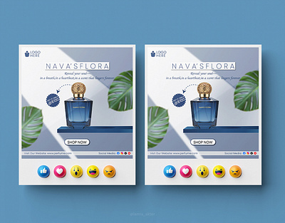 Nava’s Flora – Luxurious Perfume Ad Design adobe illustrator branding graphic design graphic designer lamia akter minimal ad design