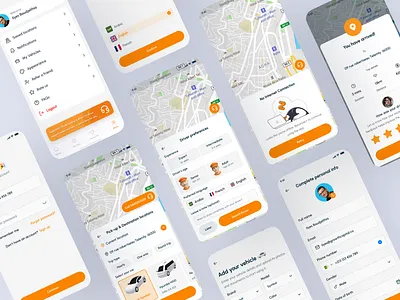 Permi – Find a Driver for Your Own Car clean ui design designthinking driver app minimal ui mobile mobile app product design transportationapp ui usability ux