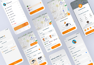 Permi – Find a Driver for Your Own Car clean ui design designthinking driver app minimal ui mobile mobile app product design transportationapp ui usability ux