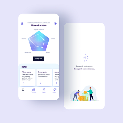 Personal Finance App UI — Unified Money Management money managem spending insig user centered design