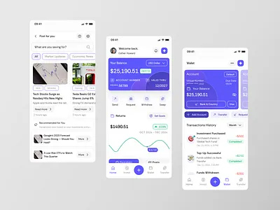 Investly App - Investment Mobile App appdesign figma finance fintech graphic design investing mobileapp ui ux