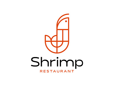 Shrimp Restaurant icon illustration logo restaurant seafood shrimp