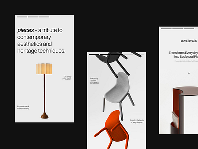 LUME SPACES - Furniture Mobile App decor ecommerce ecommerce app ecommerce mobile app furniture furniture mobile app home interior design luxury mobile mobile app mobile application modern shop ui ui design