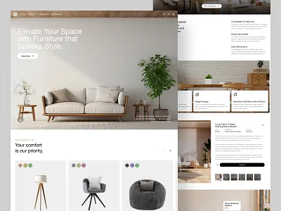 Furnivo - Furniture Ecommerce Landing Page cart chair decor decoration e commerce ecommerce furniture home interior living room market market place olshop online shop online store shop sofa store supermarket web design