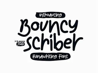 Bouncy Scriber - Handwriting Font eye catching font