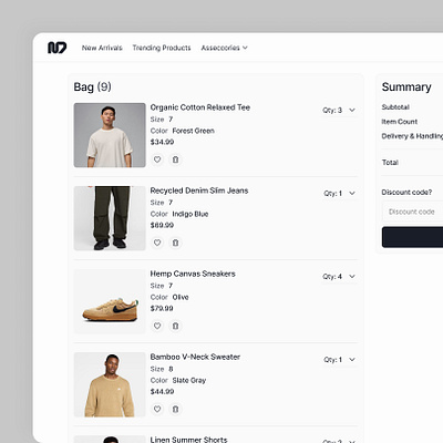 Wishlist Page clean design e com e commerce ecom greyscale interface popular product design senior designer wishlist page wow
