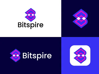 Bitspire - B tech logo, brand identity b logo bitspire logo blockchain brand identity branding letter b lettermark logo design logo mark logotype minimal logo modern logo monogram software startup logo tech logo technology branding typography logo