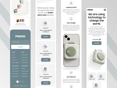 Ecommerce - web design - landing page - Mobile Version dribbble ecommerce ecommerce website electronic device homepage jabel kahaf landing page ui landingpage minimal web design portfolio power bank ui design ui ux design visual design web design webdesign website mockup website ui website ui ux