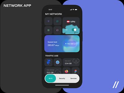 Network Mobile iOS App Design android android design app app design concept app design template dashboard dashboard design design ios ios design mobile mobile app mobile ui modern design network app online ui ux wifi