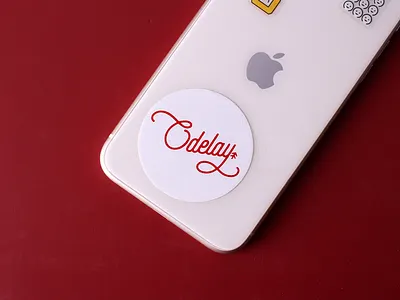 Odelay Round Vinyl Stickers StickerDot calligraphy custom stickers graphic design label design labels logo logo design phone stickers round stickers vinyl stickers waterproof stickers