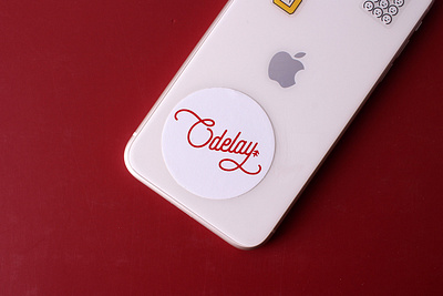 Odelay Round Vinyl Stickers StickerDot calligraphy custom stickers graphic design label design labels logo logo design phone stickers round stickers vinyl stickers waterproof stickers