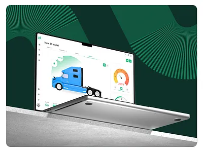 Vehicle Metrics and 3D Truck View for Fleet Management App 3d truck 3d truck ui dashboard design fleet fleet metrics fleet monitoring live data logistics ui product design tracking tracking system transportation ui ui design ux ux design vehicle dashboard web app design website