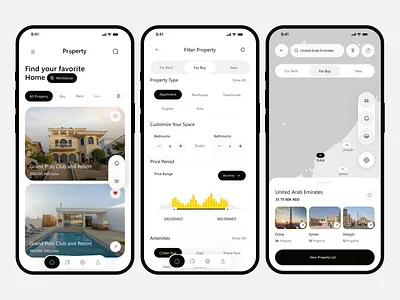 Property Listing App Design airbnb b2b booking broker searcher business crm management property property app property finder proptech real estate real estate agency real estate agent real estate ui realestate realtor saas service tenants