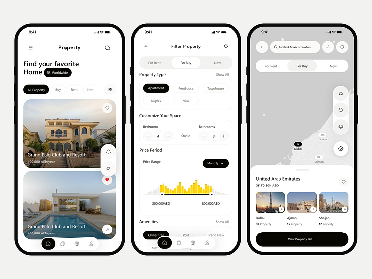 Property Listing App Design by Amirul Islam on Dribbble