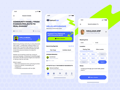 AI Event Companion Mobile App ai branding design event event app interaction design mobile ui