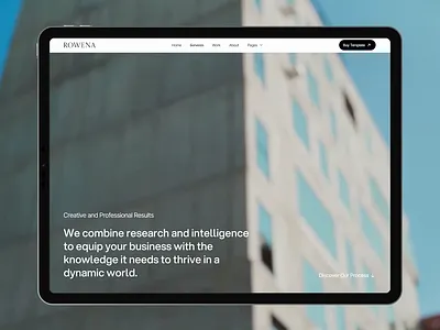 Rowena - Professional Service Website Template application branding creative design flat graphic design illustration interface logo service template ui ux vector web development webflow