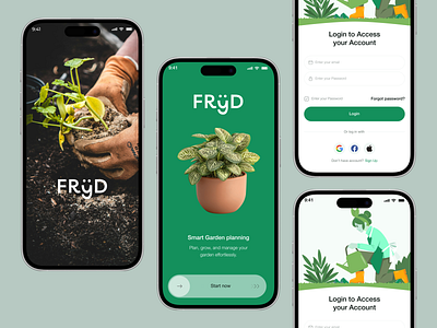 Garden Planning App UI concept app design figma goal tracking habit tracking icon set illustration ios design kid app log in mobile app planner app stettings task flow task list tasks time management to do list top mobile app design ui ux welcome