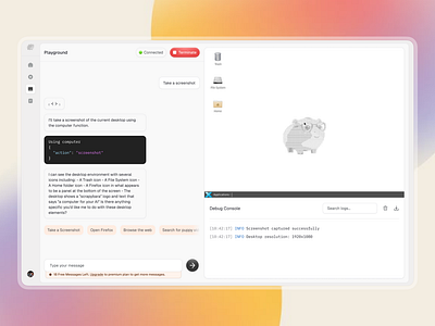 AI Playground Interface Design for Scrapybara branding design illustration product design saas ui ui design uiux uiux design ux design