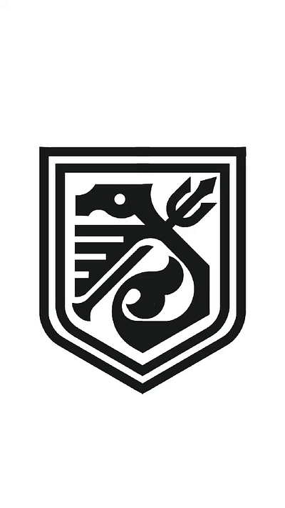 Seahorse and trident logo for sale anhdodes branding creature design graphic design illustration logo logo design logo designer logo for sale logodesign minimalist logo seahorse trident