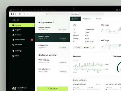 Website Design for Server Hosting Platform admin theme cloud management cloud saas hosting admin hosting design hosting management hosting panel hosting security server dashboard server hosting server interface server management server monitoring servers servers admin servers hosting web hosting web hosting dashboard