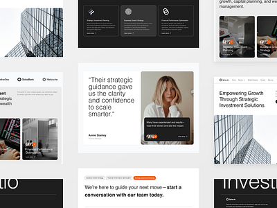 Helping Clients Grow Smarter — Investment Landing Page finance graphic design grid investment landingpage minimalist portofolio swiss design ui ux web website whitespace