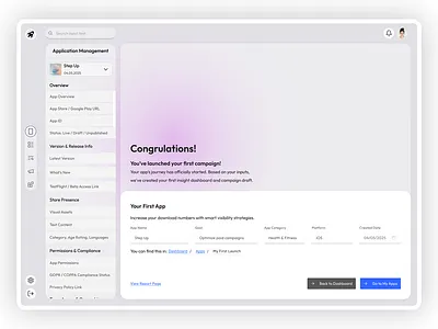 Congrulations Page Design area design dropdown figma input leftmenu menu product range slider text ui ux web webapplication