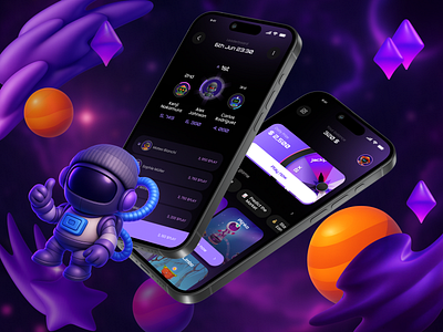 🎰 GemeFi Arcade App UI Concept – Spin, Predict & Win with $PLAY android banner crypto dapp defi dex gamefi graphic design igaming ios jackpot leaderboard mobile app mvp on chain spin startup token ui web3