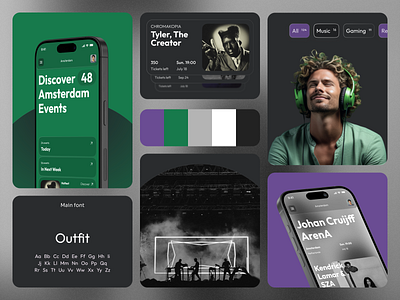 Venuu – Event Discovery App concets app design entertainment app event discovery mobile mobile app modern ui tiskets ui ux uxui design