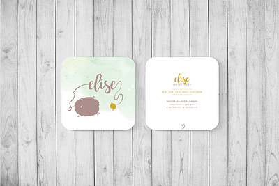 Birth card illustration baby card birth card card design illustration illustrator mouse illustration