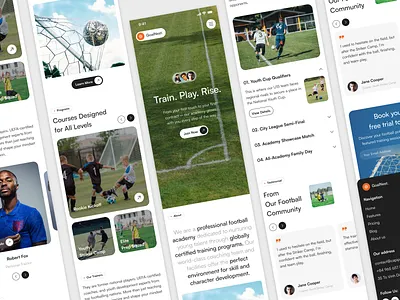 Football Academy Landing Page academy capidemi football graphic design landing page ui uiux website