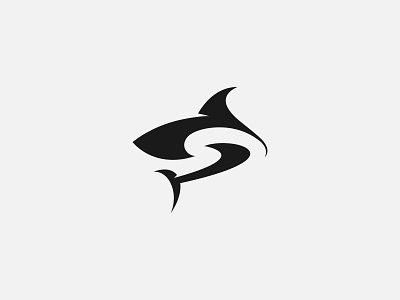 Shark Logo animal branding clean design illustration logo logotype minimal shark simple typography
