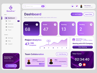 Taskboard - Task Management Dashboard Webapp Saas app cards clean dashboard graphic design kanban main dashboard menu minimalist productivity saas task management task management dashboard taskboard todolist ui ux web app website work