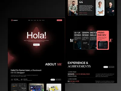 Personal Portfolio Design clean landing page minimal personal protfoilo protfoilo dsign ui designer ui ux design website website design