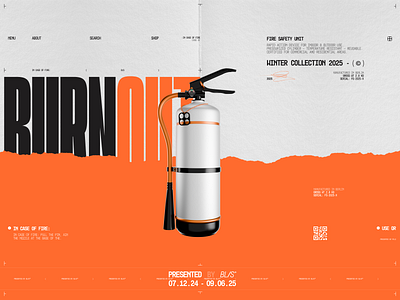 BurnOut // Website 3d blacklead blacklead studio blender design desktop e commerce fire product ui web web design website