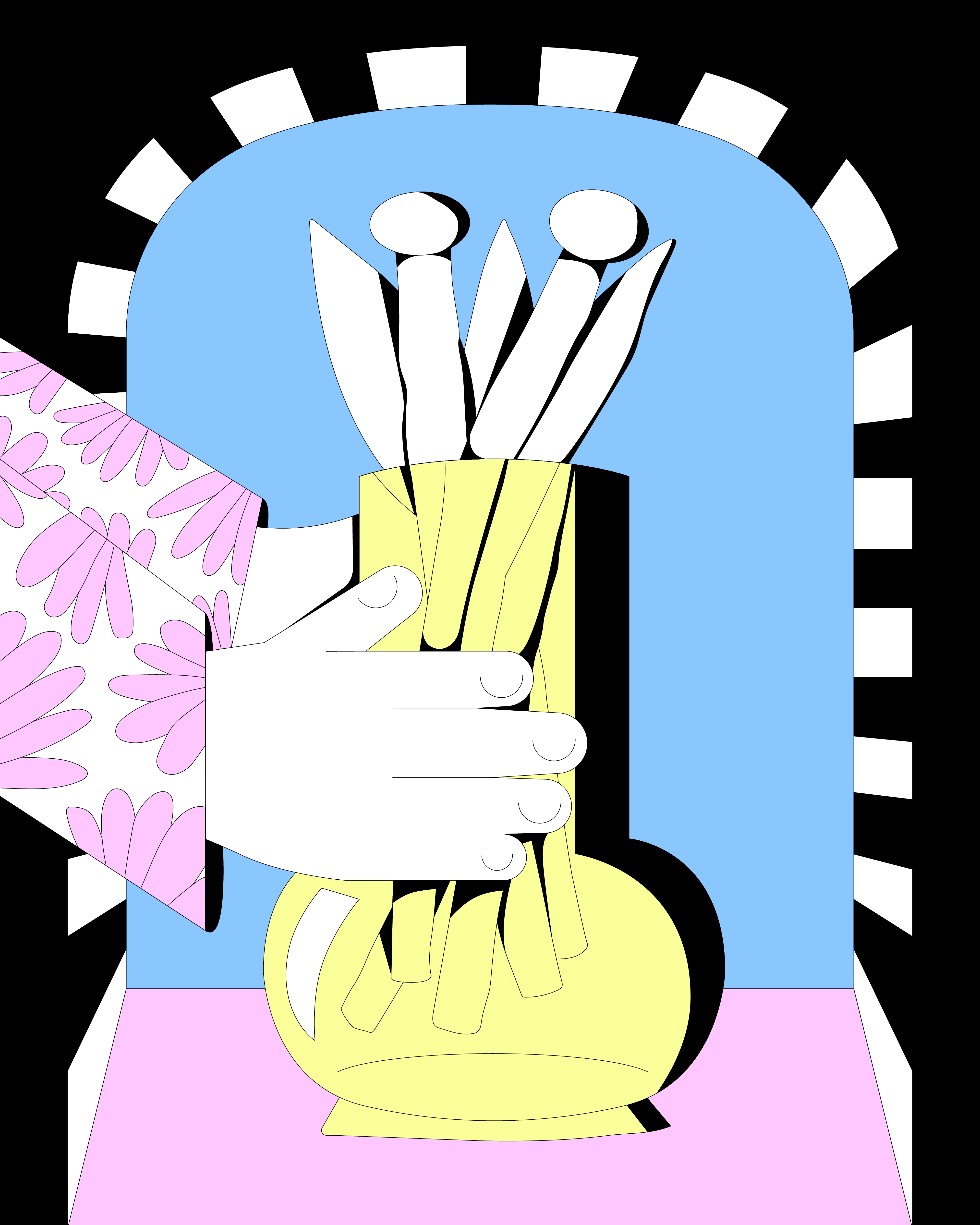 Flower Base branding character color design graphic design illustration logo ui vector