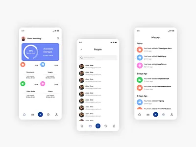 File Management App – Clean, Intuitive, and Organized appdesign branding cleanui design dribbbleshots figmadesign filemanagement graphic design minimaldesign mobileapp productdesign storageapp ui uidesign uiux uxdesign