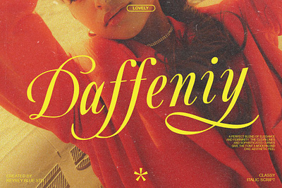 Daffeniy – Classy Italic Script Font branding calligraphy classic italic display font font logo logo font typography wedding font