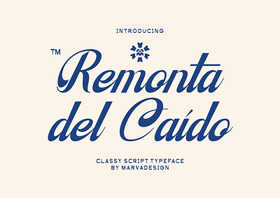 Remonta Del Caido beauty book brand identity branding classic elegant fashion font fonts handmade handwritten handwritting headline lettering luxury magazine poster script skincare typeface