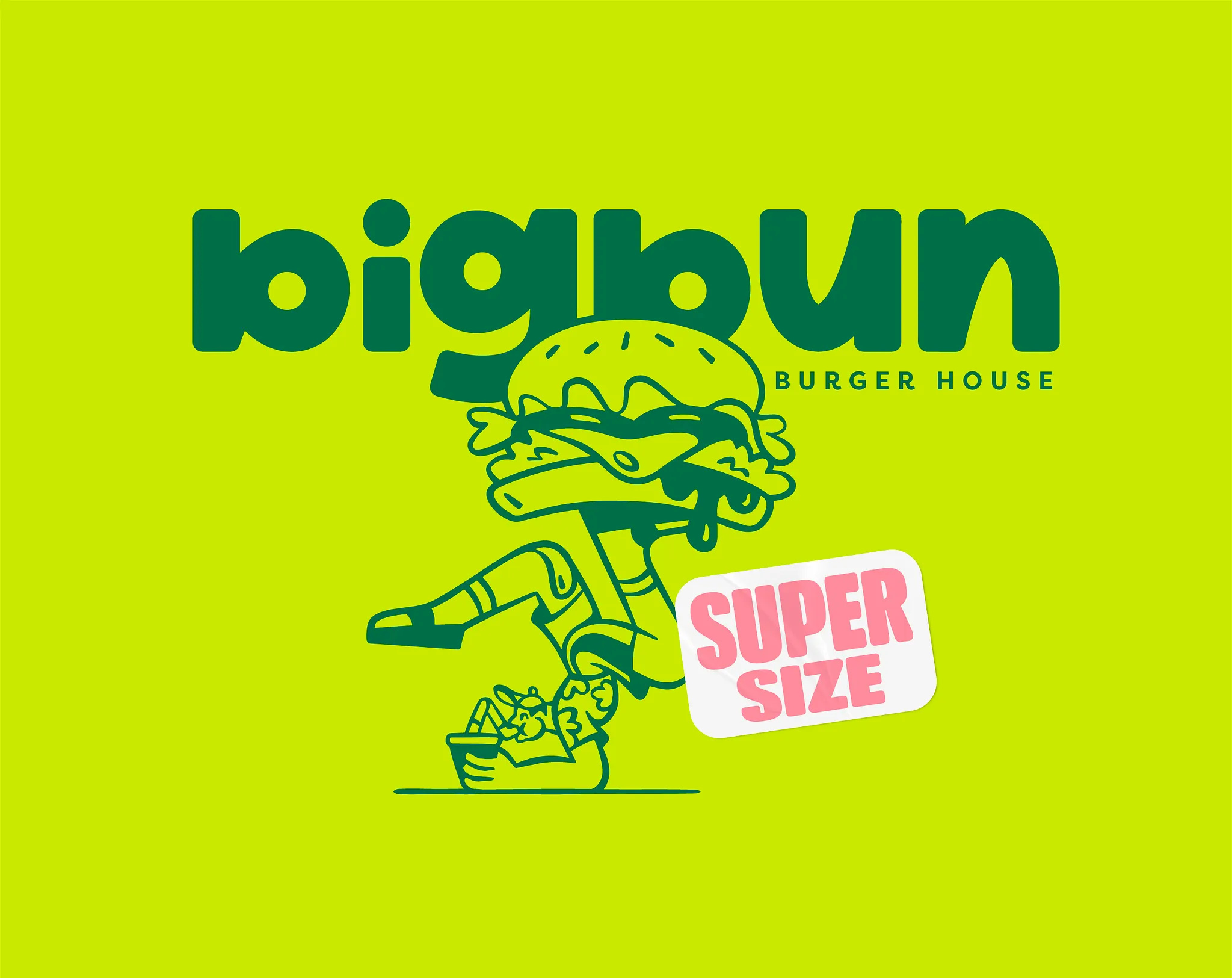 Bigbun | Branding + Illustrations 2d adobe illustrator art branding burger character design design digital art graphic design illustration logo stickers