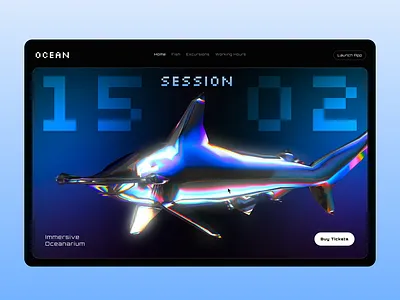 Immersive website for an oceanarium ✦ Ocean