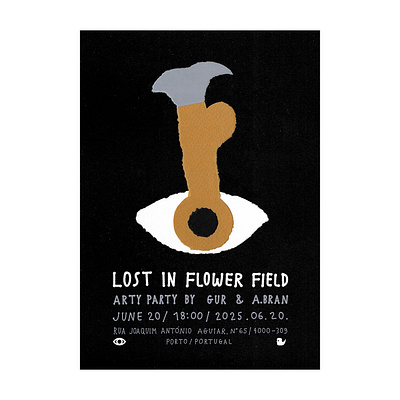 Lost in flower field abran design drawing flowerfield flowers graphic design illustration logo lost motion graphics poster posterdesign typography