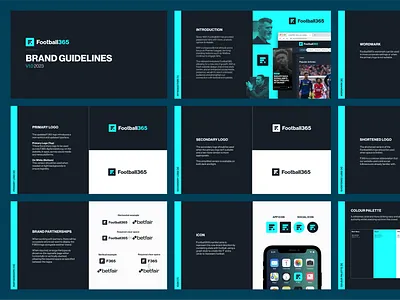 Football365 Brand Guidelines brand guidelines brand identity branding design graphic design logo logo design logotype style guide visual identity