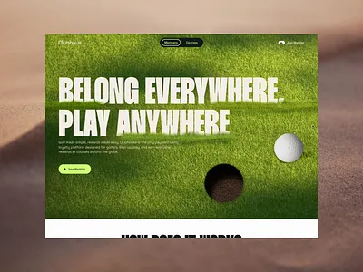 Clubhaus animation course figma golf membership prototype tee time ui uidesign userinterface web website