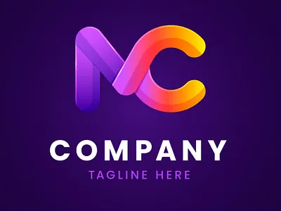 Gradient mc logo design gradient mc logo design